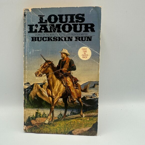 Louis LAmour Buckskin Run Paperback 1981 Bantam Western Stories Fair Condition - Picture 1 of 4